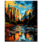 Painting by Numbers River in The High Mountains